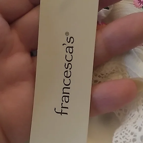 Blue Rain Francesca's Women's Ivory embroidered dress in size XS 100% Rayon - Picture 5 of 8